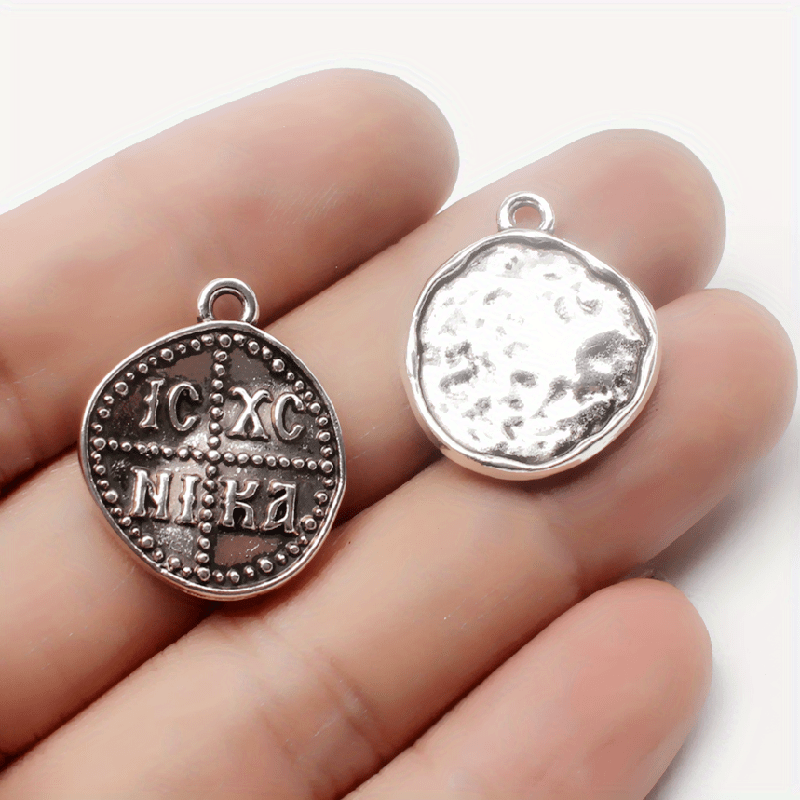 10pcs Cross Alloy Card Tag Pendant DIY Charms Earrings Bracelet